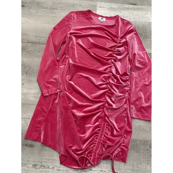 Juicy Couture Long Sleeve Valentines Velour Bodycon Pink Dress size 3x 3xl Plus - Picture 2 of 8